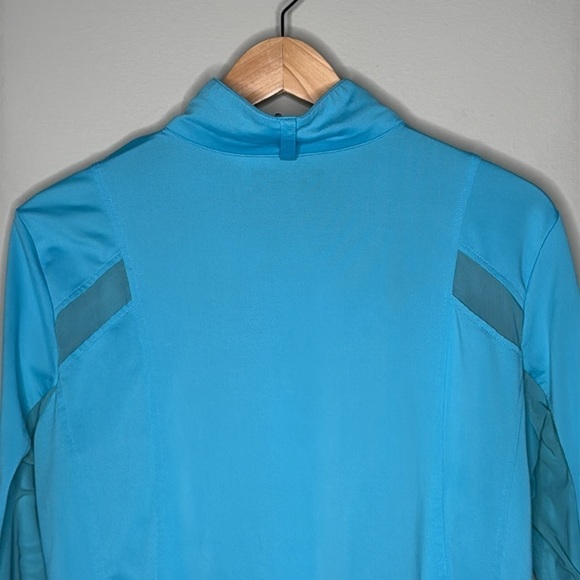 Ariat Sunstopper Quarter Zip Long Sleeve Baselayer in Blue Women's Size XL - Picture 7 of 8